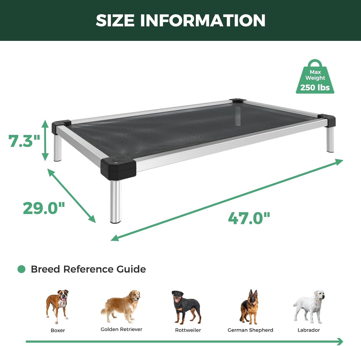 TitanNest Cooling Chew-Proof Elevated Dog Bed for Your Chewer