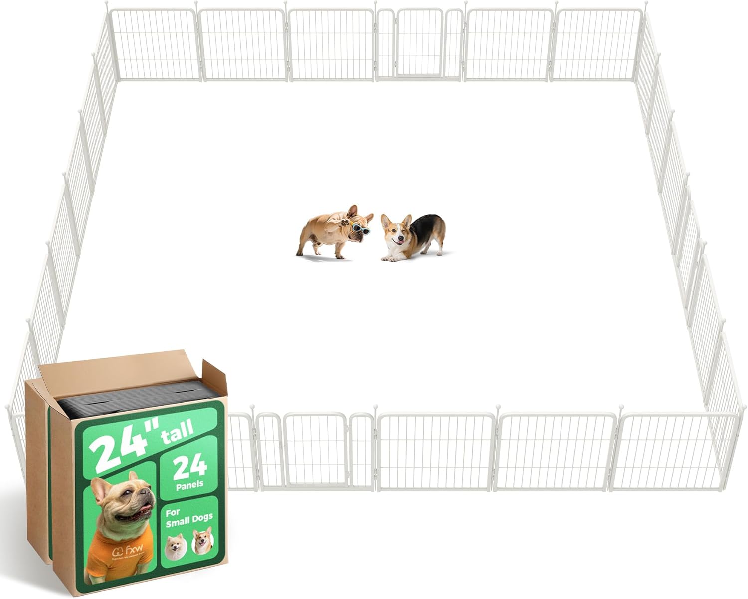 White Rollick Dog Playpen for All-Terrain
