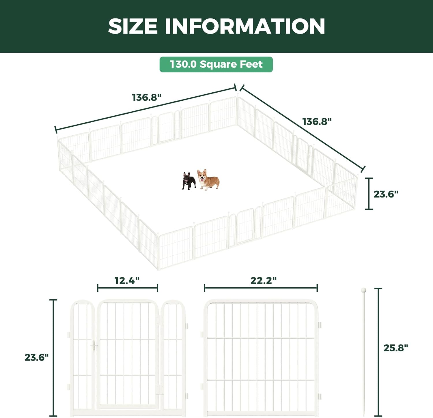 White Rollick Dog Playpen for All-Terrain
