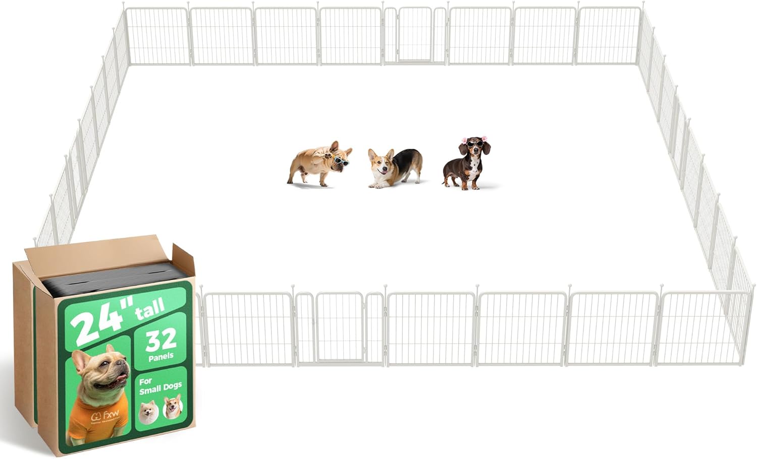 White Rollick Dog Playpen for All-Terrain