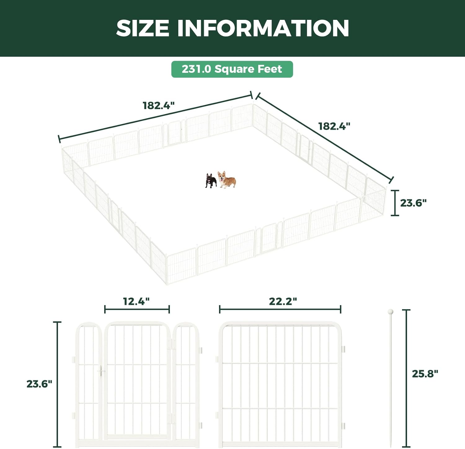 White Rollick Dog Playpen for All-Terrain