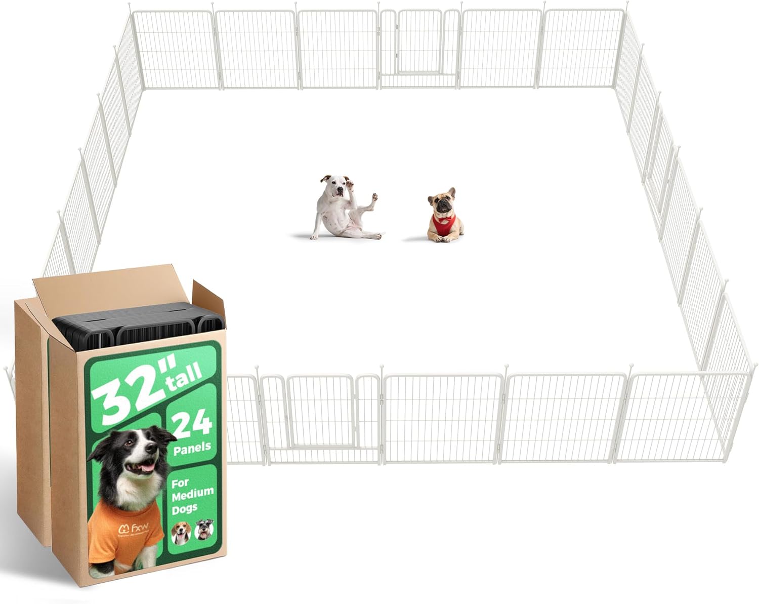 White Rollick Dog Playpen for All-Terrain