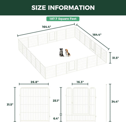 White Rollick Dog Playpen for All-Terrain