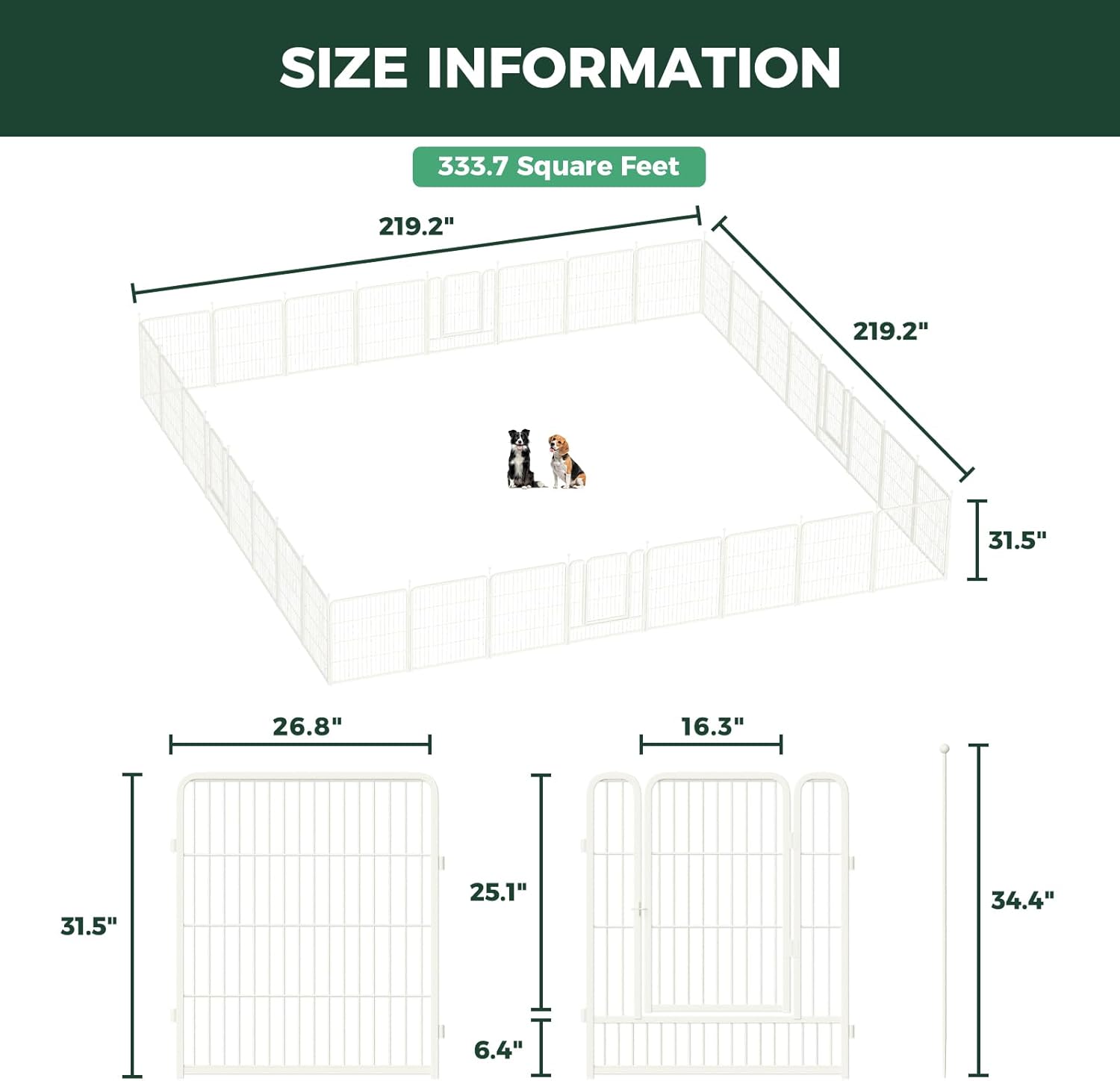 White Rollick Dog Playpen for All-Terrain