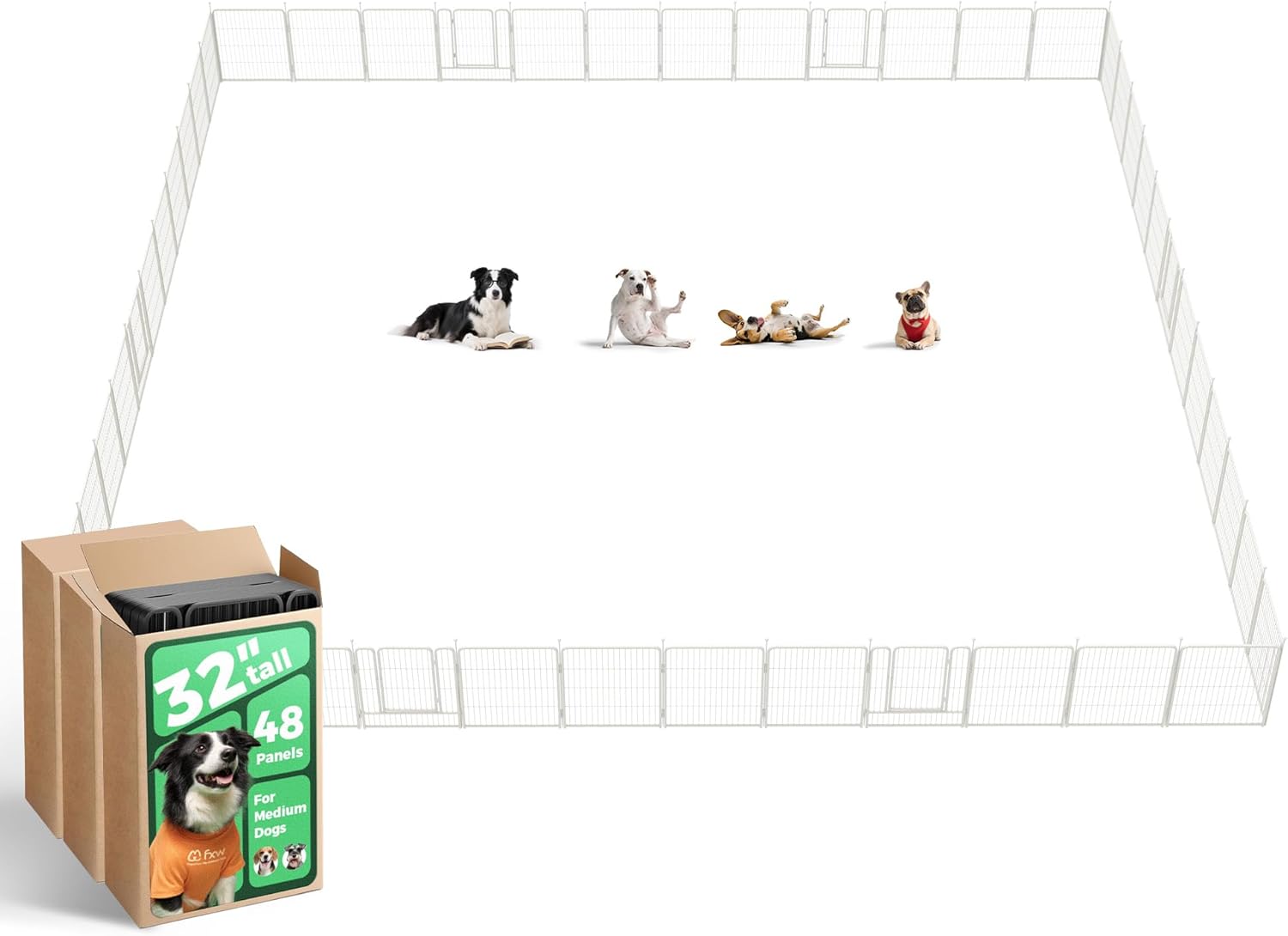 White Rollick Dog Playpen for All-Terrain