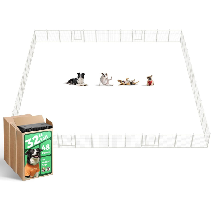 White Rollick Dog Playpen for All-Terrain