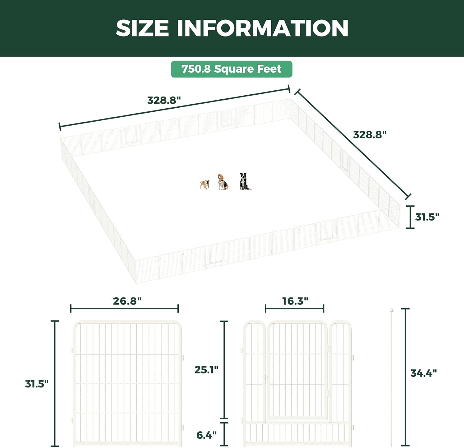 White Rollick Dog Playpen for All-Terrain