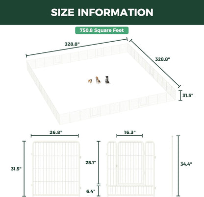 White Rollick Dog Playpen for All-Terrain