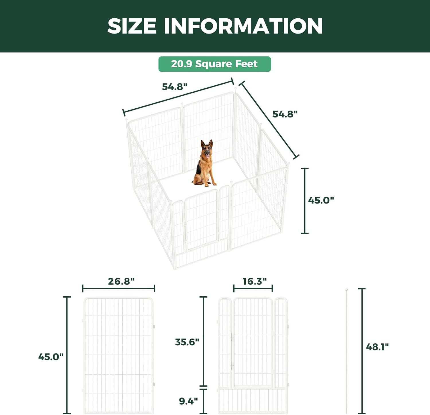 White Rollick Dog Playpen for All-Terrain