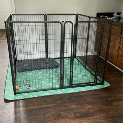 Homeplus Dog Playpen for Indoor Use Black 40 inch 5 Panels & 1 Gate FXW