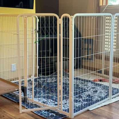 Homeplus Dog Playpen for Indoor Use White 40 inch 2 Panels FXW