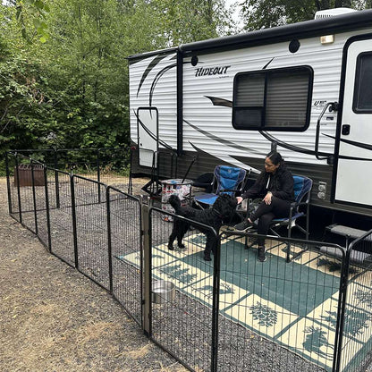 Instant Dog Playpen for RV Trips 40 inch 42 Panels & 6 Gates FXW