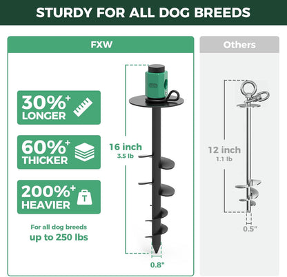 FXW ROOTIE Heavy Duty Dog Tie-Out Stake
