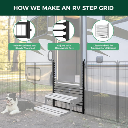 Bundle - Instant Dog Playpen & RV Step Grid (2 PCs) FXW