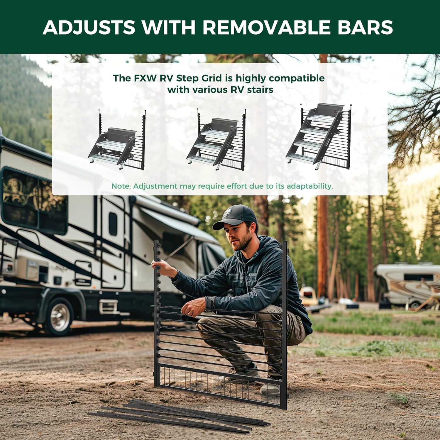 Dog Stop For Rv RV Step Grid - Dog Barrier for RV Stairs - FXW