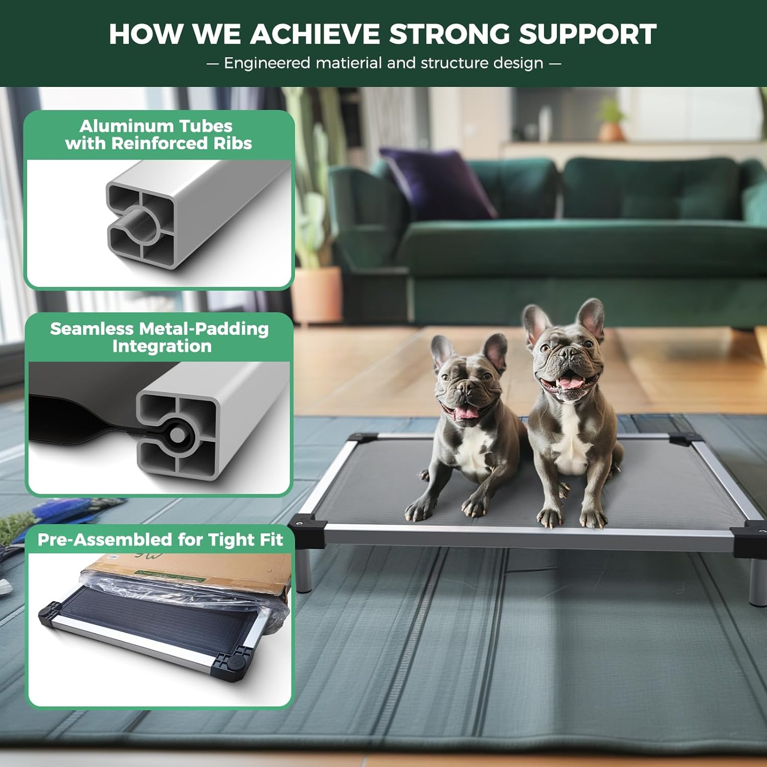 Bundle - Instant Dog Playpen & TitanNest Padded Dog Bed