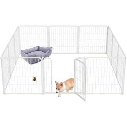 Bundle - White Homeplus Dog Playpen & Dog Playpen Partition Connector (Pack of 2)