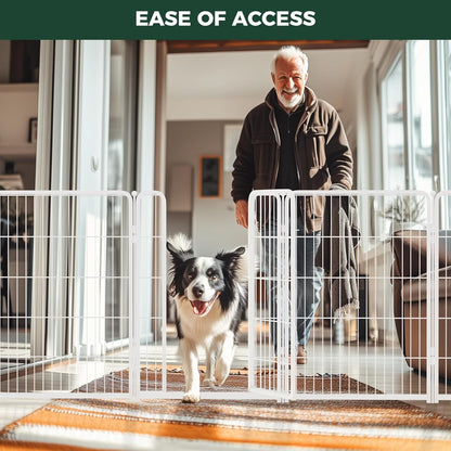 Bundle - White Homeplus Dog Playpen & Dog Playpen Partition Connector (Pack of 2)