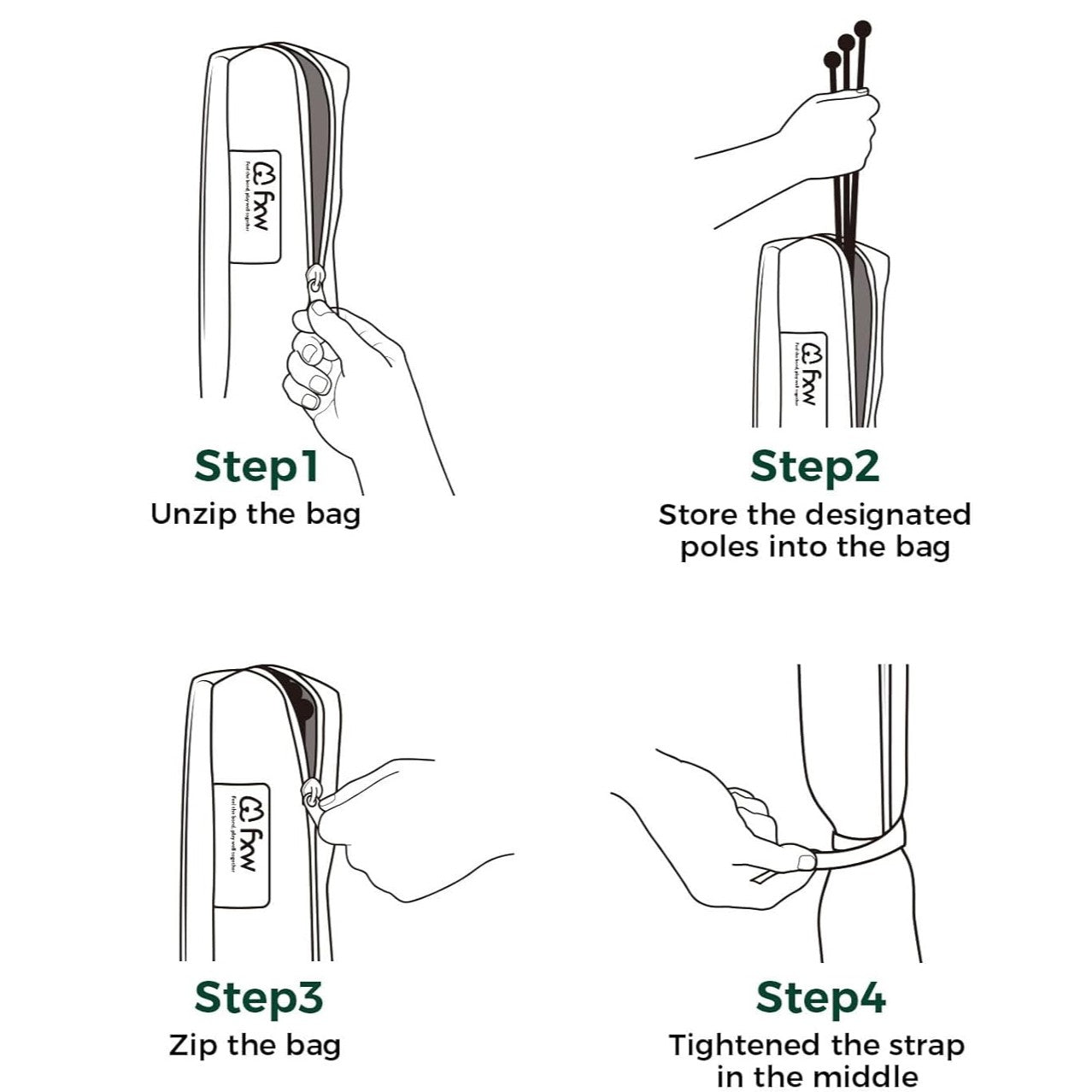 Stake Bag for Storing & Transporting Playpen Stakes FXW