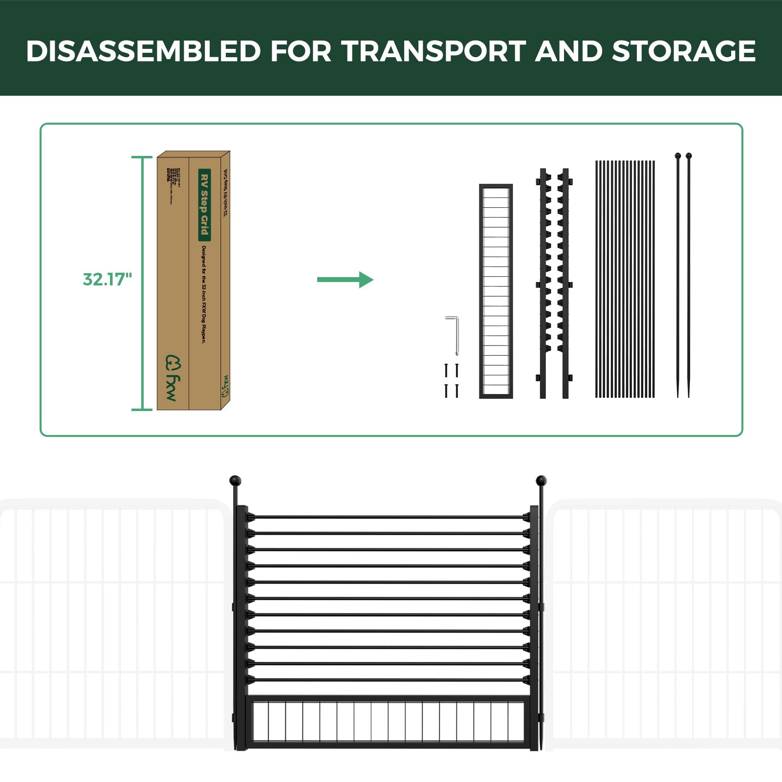 RV Step Grid - Dog Barrier for RV Stairs