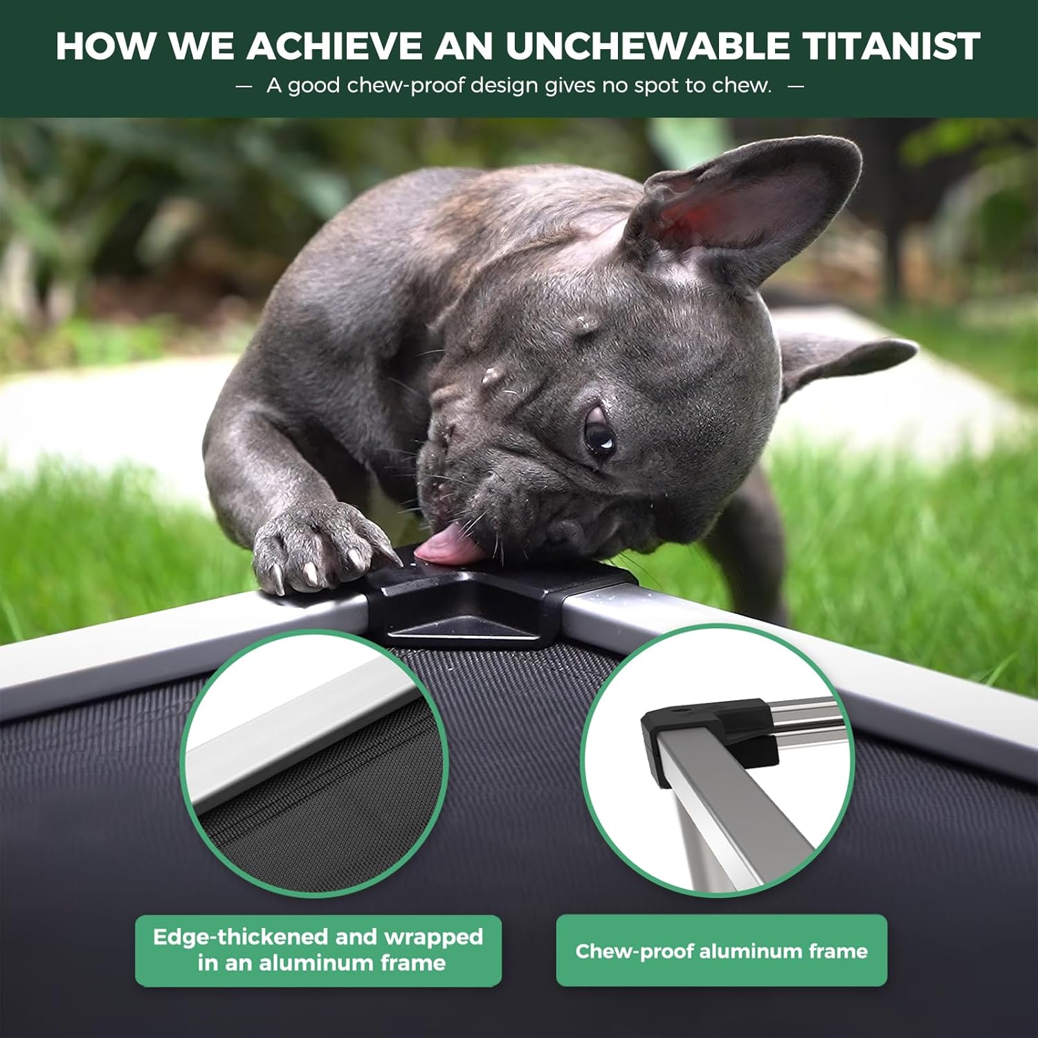 TitanNest Cooling Dog Bed Chew-Proof Elevated Dog Bed FXW