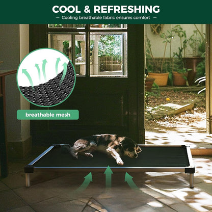 TitanNest Cooling Chew-Proof Elevated Dog Bed for Your Chewer FXW