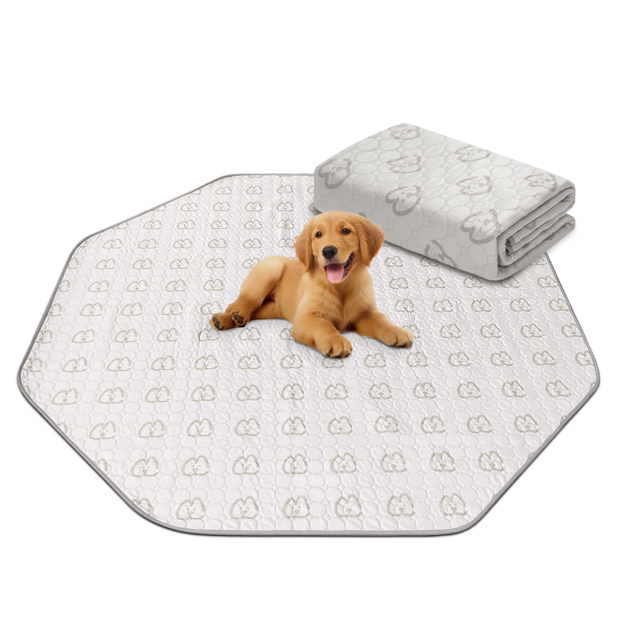 Washable Pee Pads for Housebreaking Your Dog 71" Diameter Khaki FXW