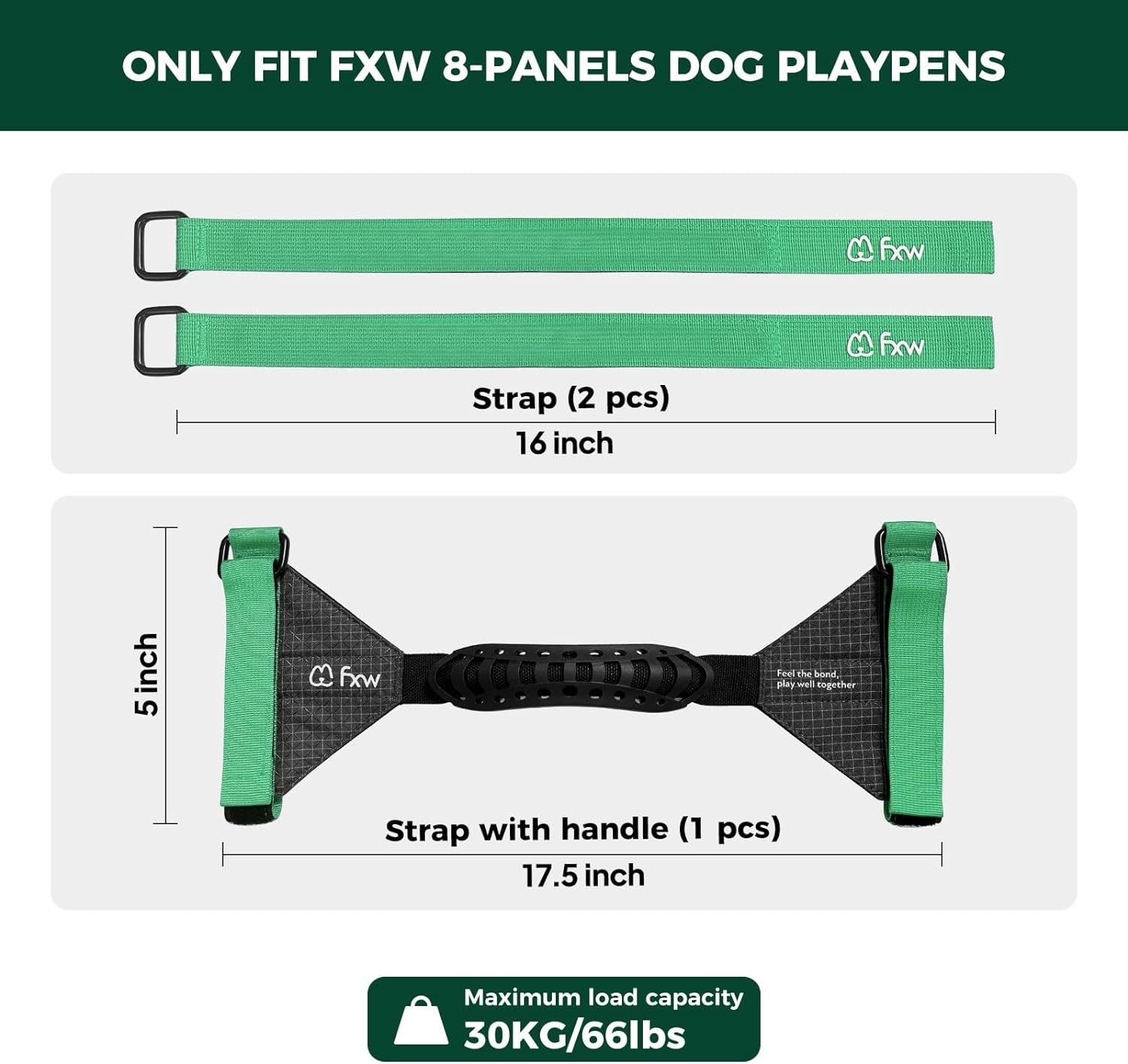 Easy-Carry Straps for Carrying Your Dog Playpen FXW