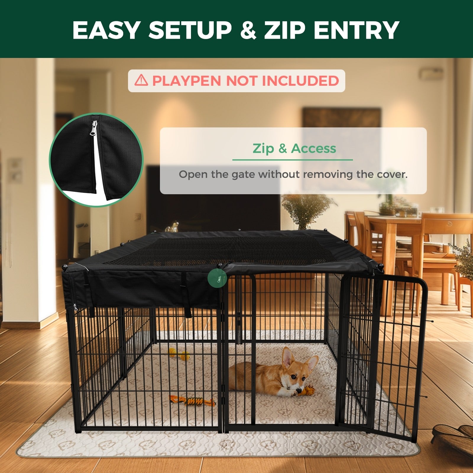 Exclusive Mesh Top Dog Playpen Cover for FXW Playpens FXW