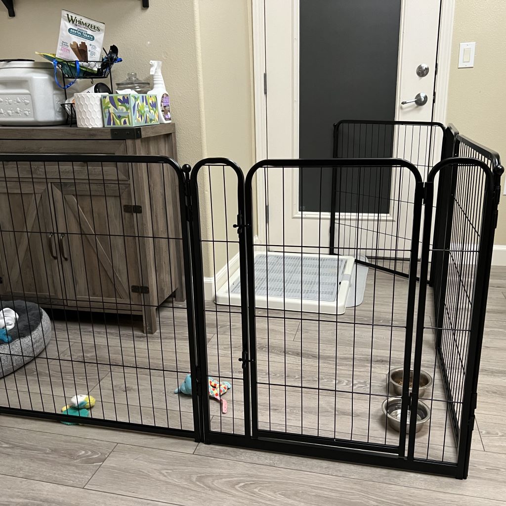 Bundle - Homeplus Dog Playpen & Fence-to-Wall Anchor (2 PCs) FXW