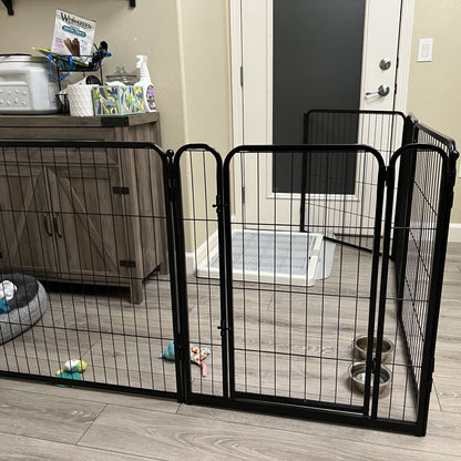 Bundle - Homeplus Dog Playpen & Fence-to-Wall Anchor (2 PCs) FXW