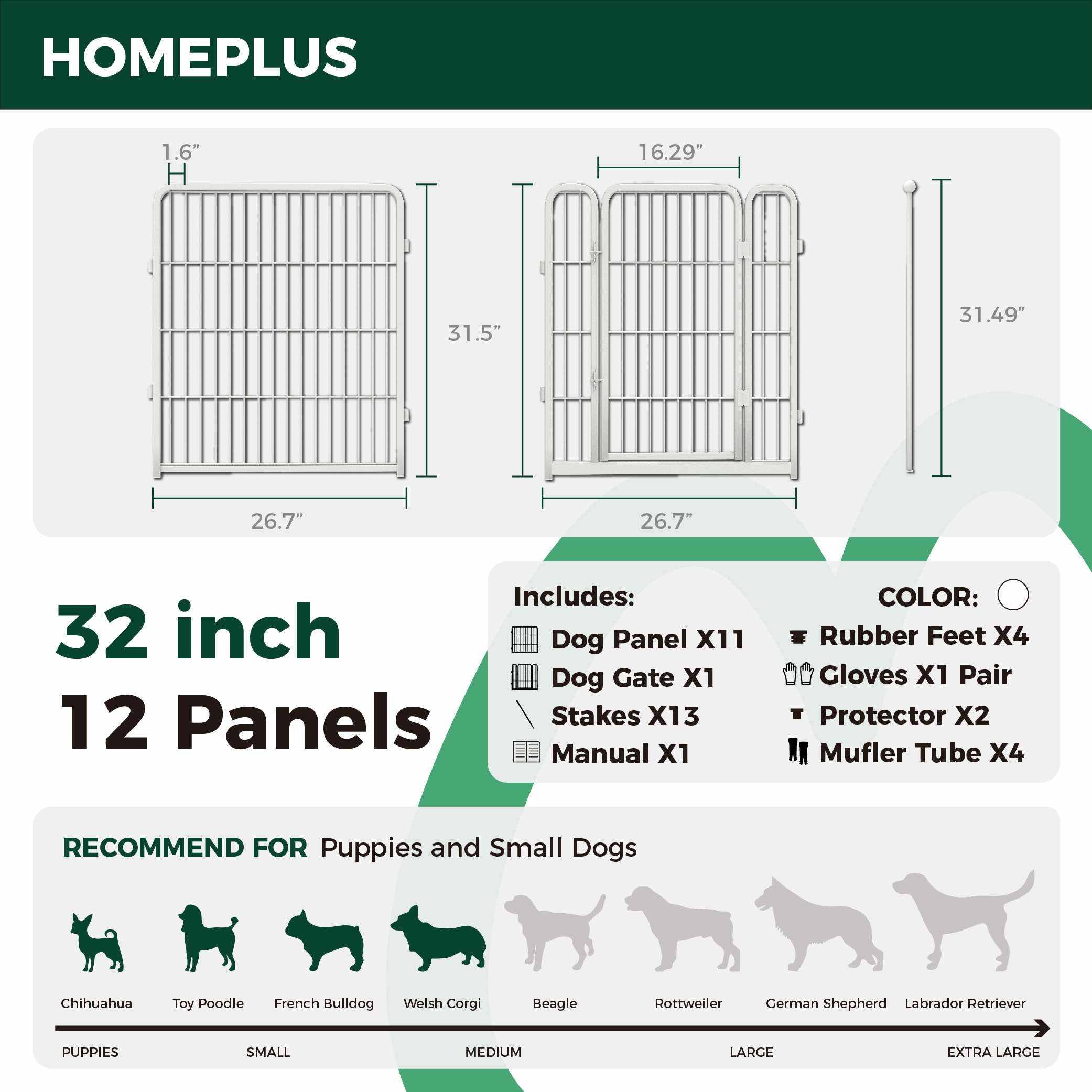 Homeplus Dog Playpen for Indoor Use FXW