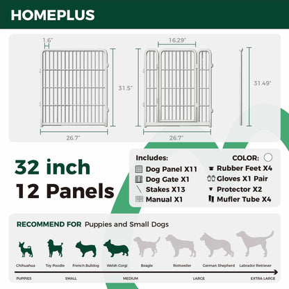 Homeplus Dog Playpen for Indoor Use FXW