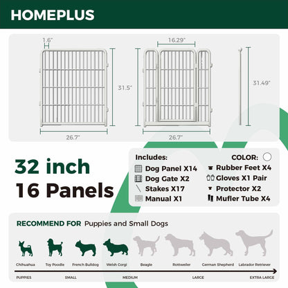 Homeplus Dog Playpen for Indoor Use FXW