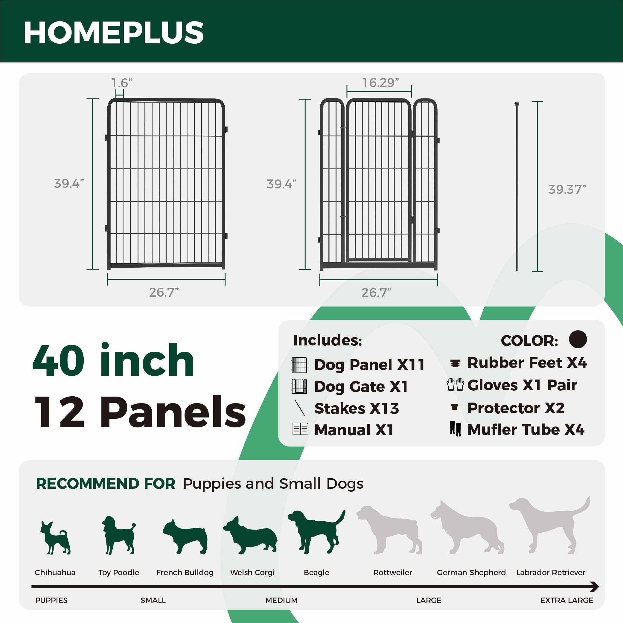 Homeplus Dog Playpen for Indoor Use FXW