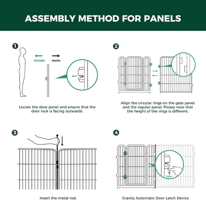 Bundle - Homeplus Dog Playpen & Fence-to-Wall Anchor (2 PCs)