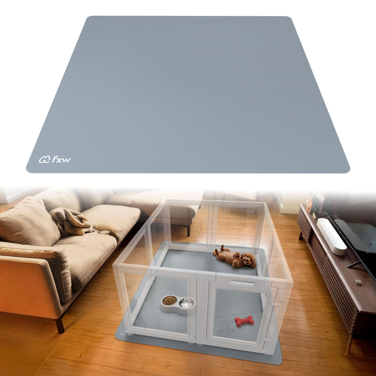 Ultra Waterproof Pet Floor Protector Mat Under Dog Crate Mat
