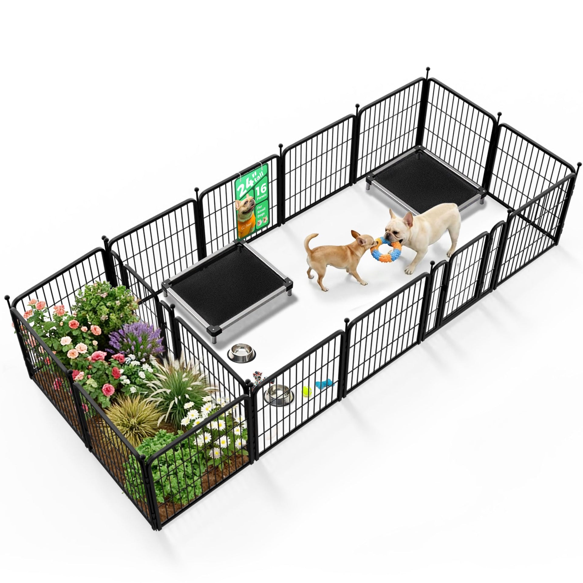 Bundle Rollick Dog Playpen & Dog Playpen Partition Connector