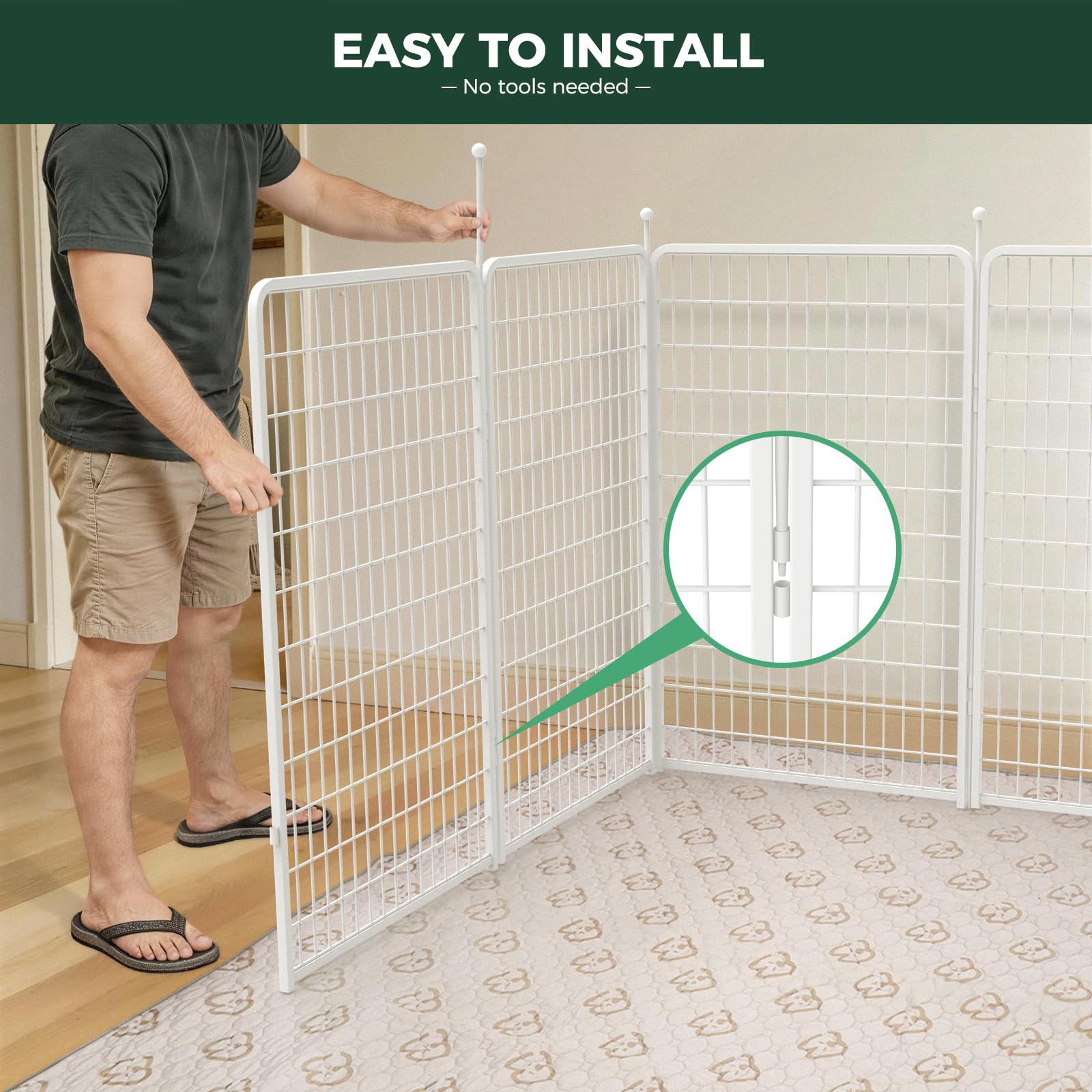 White Rollick Dog Playpen for All-Terrain