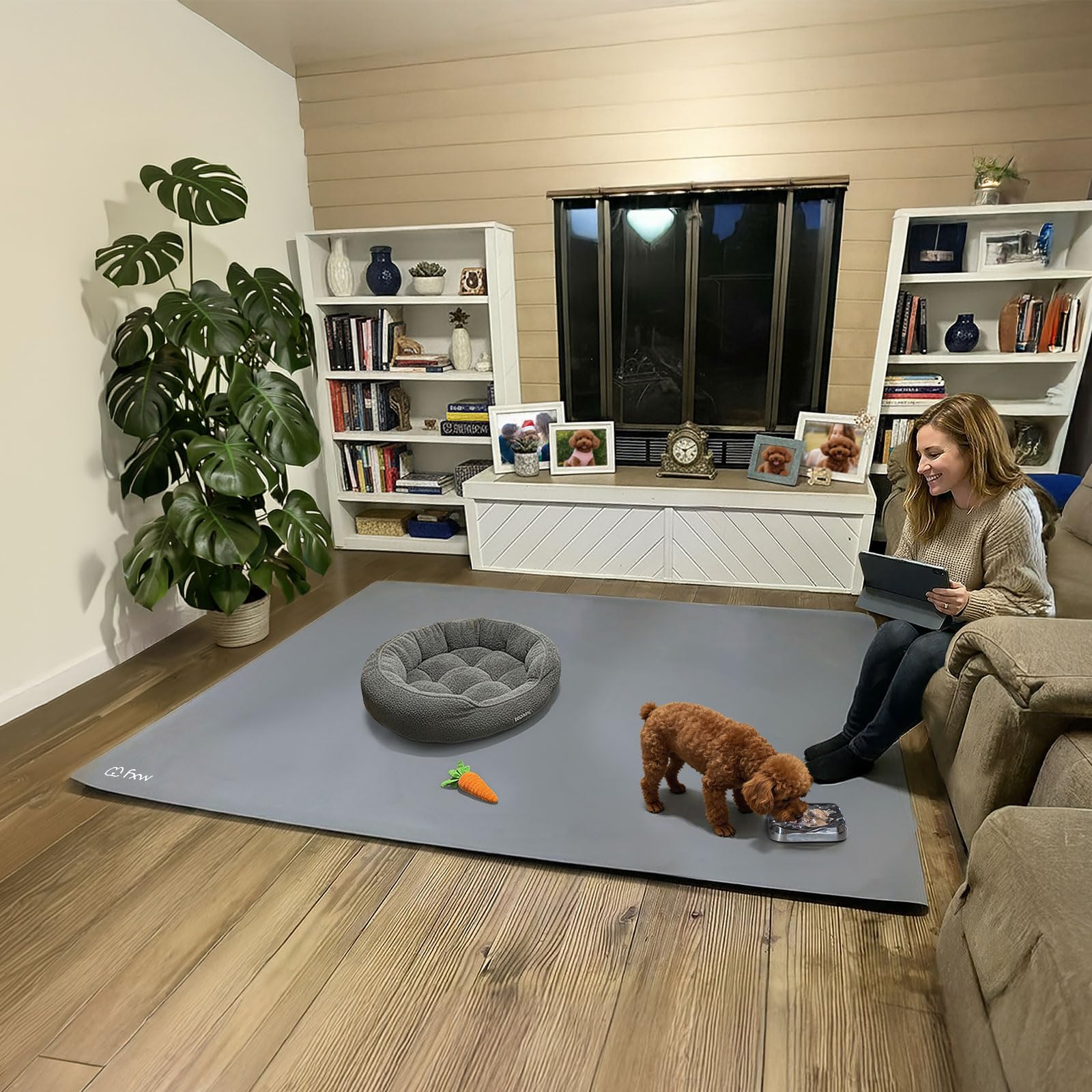 FXW Ultra Waterproof Pet Floor Protector Mat and Under Dog Crate Mat