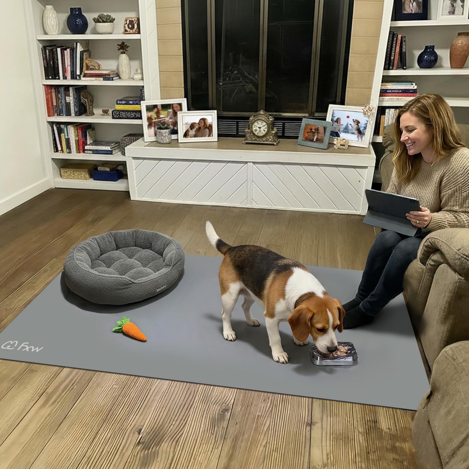 FXW Ultra Waterproof Pet Floor Protector Mat and Under Dog Crate Mat