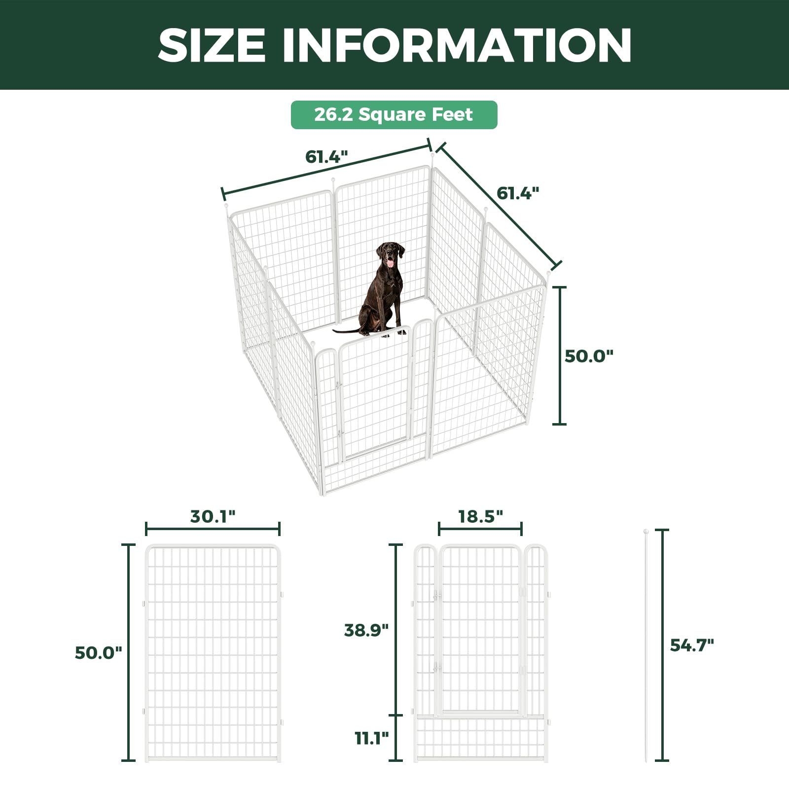 White Rollick Dog Playpen for All-Terrain