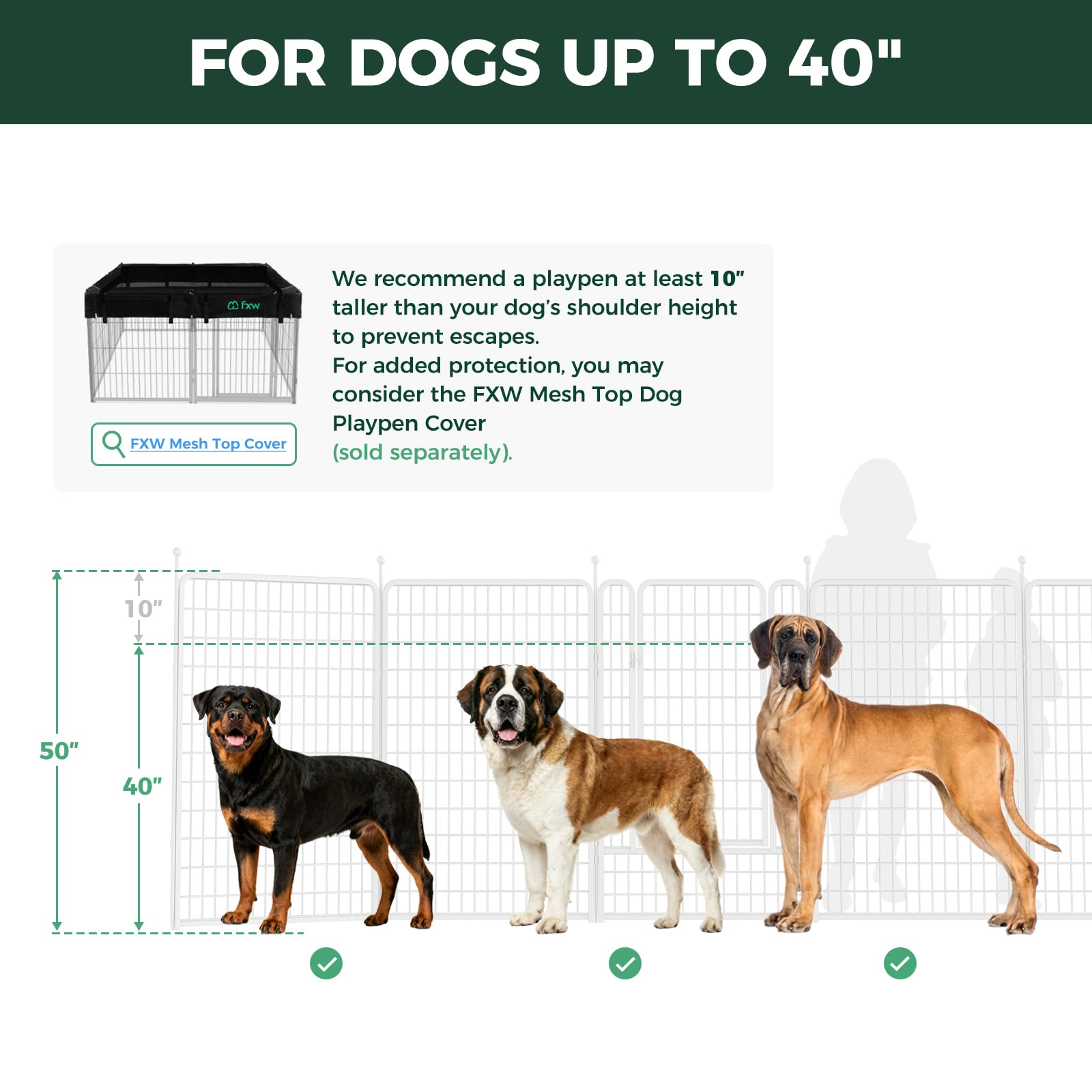 White Rollick Dog Playpen for All-Terrain