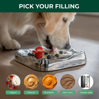 FXW IntoFlow Lick Pad Durable Stainless Steel Dog Lick Mat for Enrichment