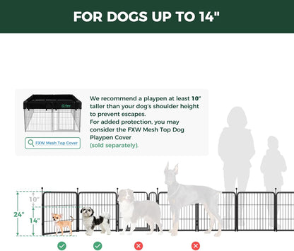 Bundle - Black Rollick Dog Playpen & Dog Playpen Partition Connector(Pack of 2)