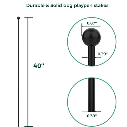Playpen Stakes for Replacing the Metal Rods of FXW Dog Playpen FXW
