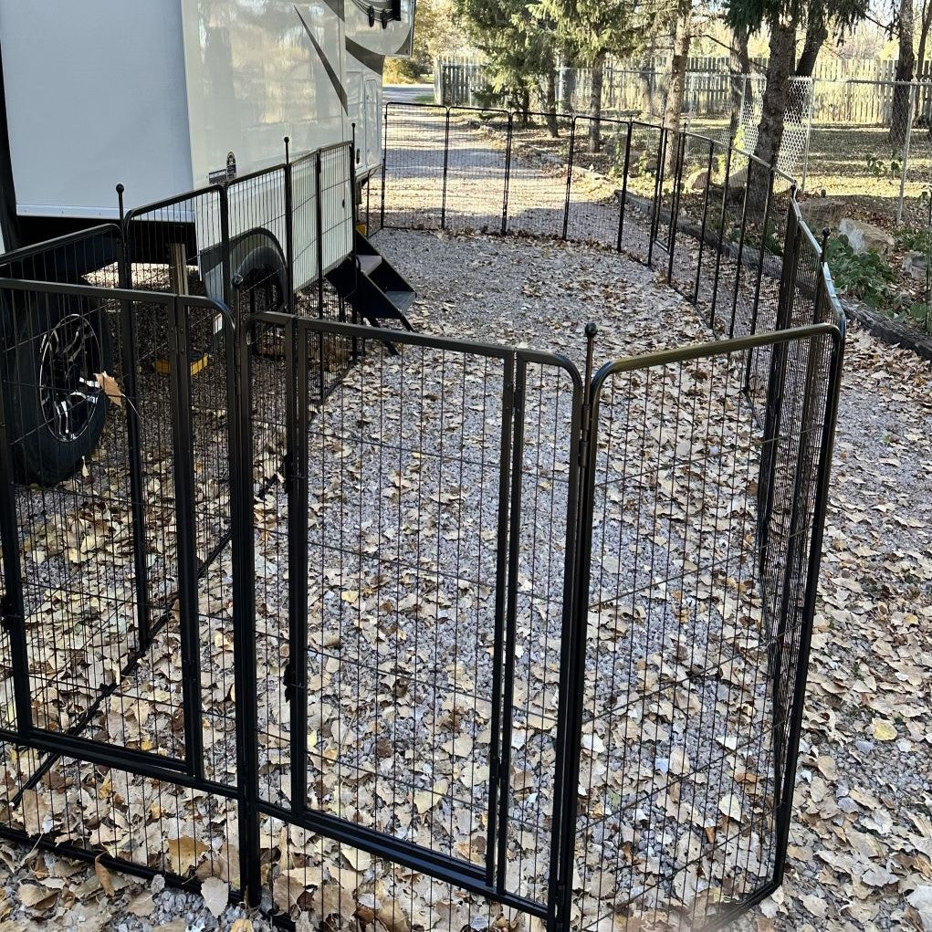 Instant Dog Playpen for RV Trips 45 inch 28 Panels & 4 Gates FXW