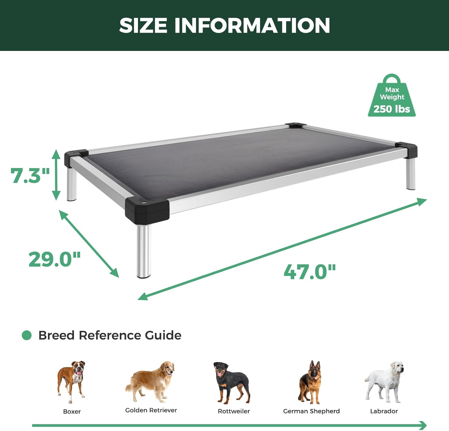 TitanNest Padded Chew-Proof Elevated Dog Bed for Your Chewer