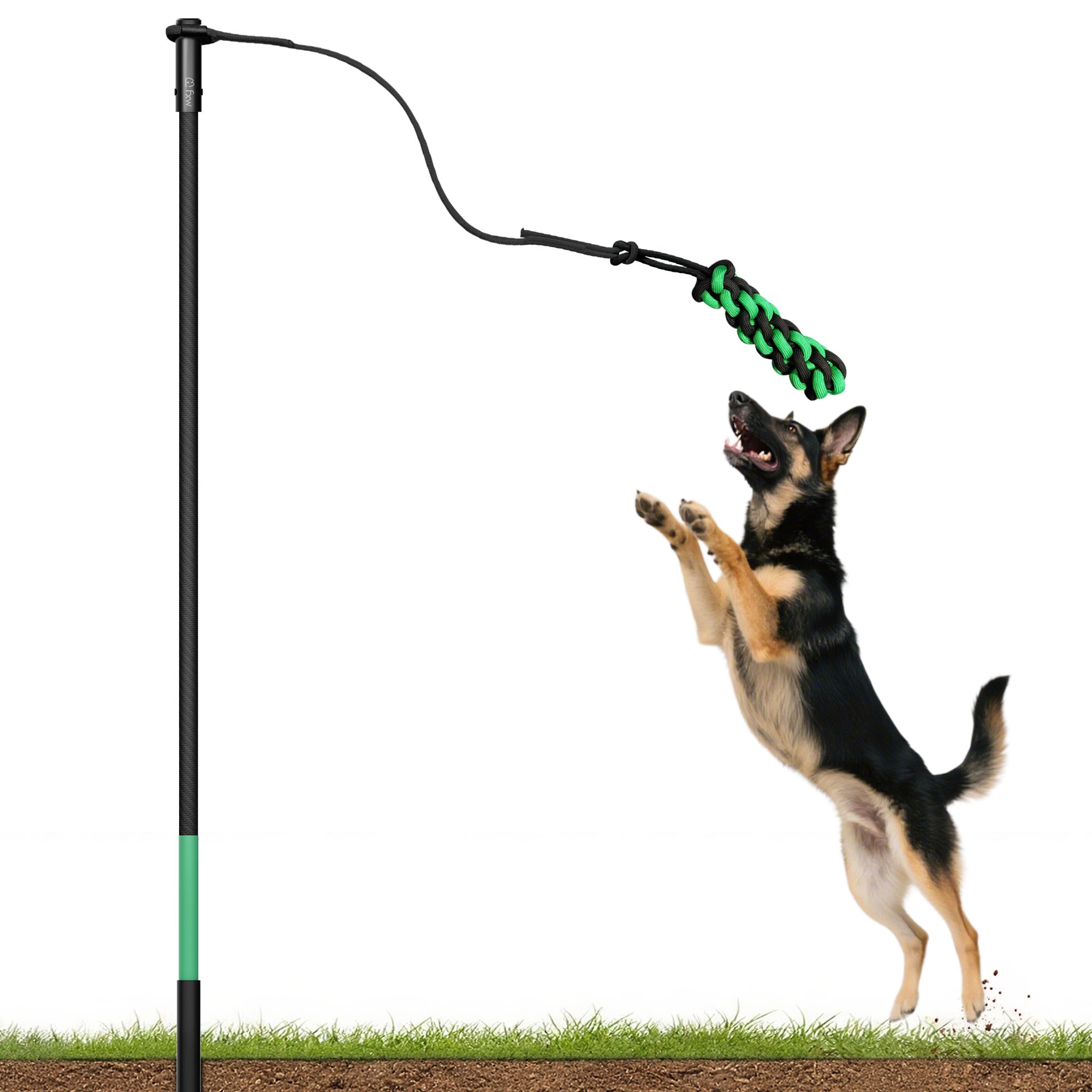 TugPal Dog Tug Toy | Hands-Free Outdoor Play with Fiberglass Rod