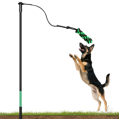 TugPal Dog Tug Toy | Hands-Free Outdoor Play with Fiberglass Rod